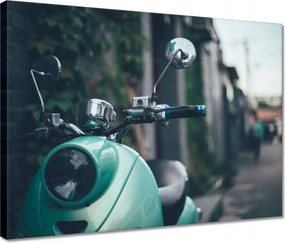 Vászonkép 40x30 Türkiz robogó