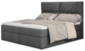Franciaágy Boxspring 160 cm Amebra (világosszürke) (matracokkal és tárolóval). 1025389