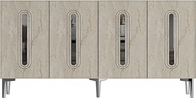 Rany 150 - White, Travertine, Silver