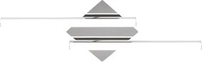 Beltéri led mennyezeti lámpa 24w 2360lm króm/fehér antonia