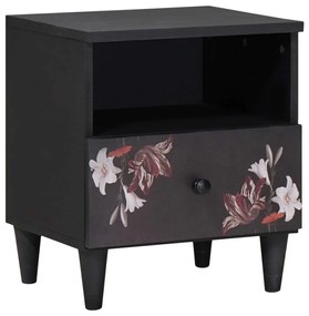 vidaXL Éjjeli asztal fiókkal Barna 40 x 33 x 46 cm Tömör Mangófát