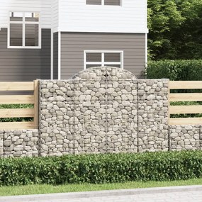 11 db íves horganyzott vas gabion kosár 200x50x140/160 cm