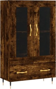 vidaXL füstös tölgy színű szerelt fa magasszekrény 69,5 x 31 x 115 cm