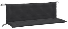 2 db melange antracitszürke szövet kerti padpárna 150x50x7 cm