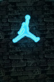 Műanyag LED-es fali dekoráció, Basketball - Blue
