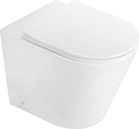 Mexen Rico álló perem nélküli WC-csésze lassan záródó slim ülőkével, duroplast, fényes fehér - 32724000