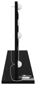 Tükör LED világítással Fekete tölgy 100x45x18 cm