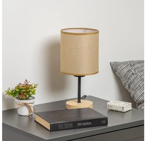 Brilagi - Asztali lámpa NUBILA WOOD 1xE27/25W/230V tölgy/világosbarna