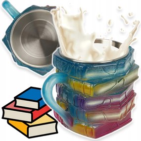 3D Painted Book Bögre Innovatív kávéscsésze egyedi mintával