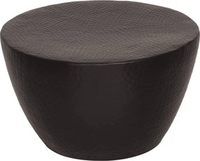 vidaXL fekete kalapált alumínium dohányzóasztal Ø 50 x 30 cm