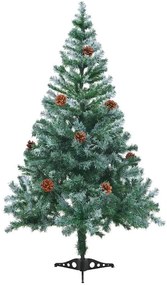 Mű karácsonyfa 150 LED-del állvánnyal Zöld 150 cm PVC és Acél