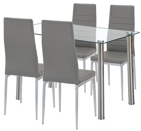 Mateo 4+1 étkező garnitúra szürke-szürke