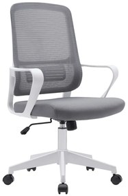 Irodai szék, szürke/fehér, SALOMO TYP 1