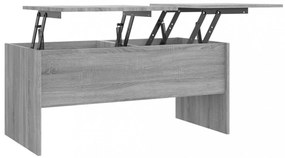 szürke sonoma színű szerelt fa dohányzóasztal 102x50,5x46,5 cm