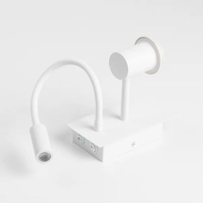 Brilagi - LED Fali lámpa NUBILA 1xE27/25W/230V + LED/3W fehér/szürke