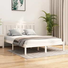 fehér tömör fa ágykeret 140 x 190 cm