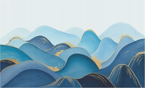 Flizelin tapéta Divatos 3D fali hullámos táj 416x254 ragasztóval