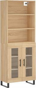 vidaXL sonoma tölgy szerelt fa magasszekrény 69,5 x 34 x 180 cm