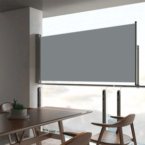 szürke kihúzható oldalsó terasz napellenző 60 x 300 cm