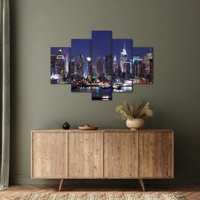 Kép - New York-i felhőkarcolók megvilágítva (150x105 cm)