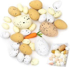 Tojás hungarocell pöttyös húsvéti tojás színes 2,5-6,5cm 30db