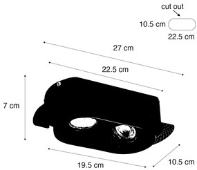 6 darabos, lekerekített, süllyesztett spotlámpa szett, fehér, GU10 70mm 2-fényű - Hubs