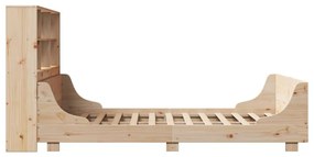 tömör fa könyvespolcos ágy matrac nélkül 120 x 200 cm