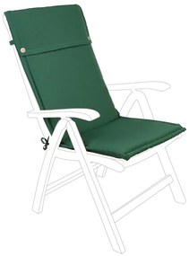Poly180, Bizzotto Magas háttámlájú kerti szék párna, 50 x 120 cm, vízhatlan poliészter, sötétzöld