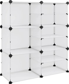 vidaXL átlátszó polipropilén cipőtartó 84 x 31,5 x 93 cm