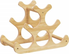 vidaXL bambusz bortartó 6 palackhoz 35 x 18 x 25,5 cm