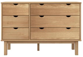 OTTA tömör fenyőfa fiókos szekrény 111x43x73,5 cm