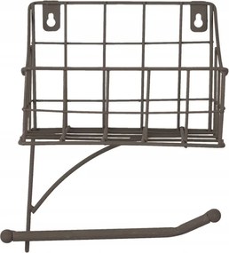 Falra szerelhetĆ drĂłt WC-papĂr tartĂł kosĂĄrral 16x13x2