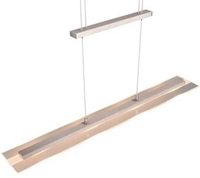 Szürke LED függőlámpa üveg búrával Milos – Trio