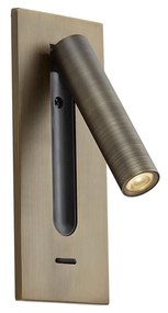 Modern fali lámpa sötét bronz színben, LED-del - Plaza