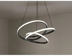 LED csillár kábelen, fényerőszabályozható, 90W (LED)/230V, 3000–6500K, Ø47 cm + távirányító