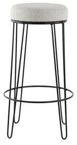 Fehér kárpitozott bárszék (ülésmagasság 73 cm) Alice – Light &amp; Living