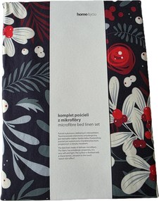 Home&amp;you mikroszálas ágyneműhuzat karácsonyi gally motívummal 200x220