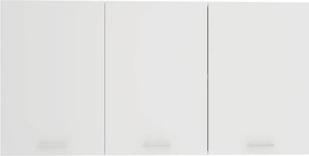 Ebru 3 ajtós felső konyhaszekrény, Fehér, 120 x 30 x 60 cm
