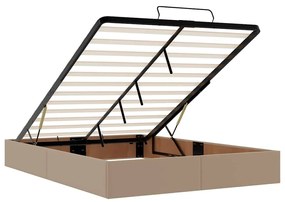 Ottomán ágykeret matrac nélkül cappucino 140x200 cm műbőr