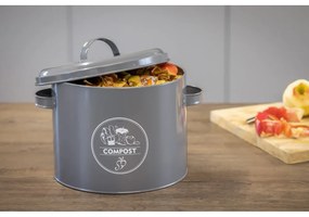 Szürke komposztálható hulladék gyűjtő 6,3 l Secret Du Potager – Esschert Design