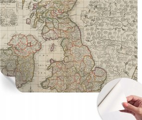 Öntapadós fotótapéta Nappali és Hálószoba irodába Antik térkép 104x70