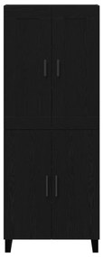 Highboard Fekete Tölgy 69.5x34x180 cm Mérnöki Fa