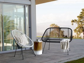 Fekete rattan kerti pad 114 cm ACAPULCO Beliani