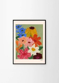 Poszter 50x70 cm Flowers on Sage Green – Carla Llanos – The Poster Club