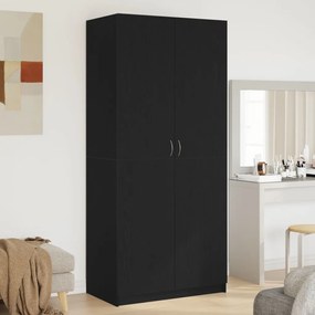 Fekete tölgy Ruhásszekrény 90x52x200 cm Összeszerelt Fa