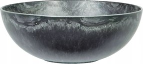 Tál 20cm kerek Dekoratív újrahasznosított műanyag patera szürke