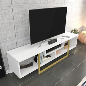 TV szekrény Asal 150 - White, Gold