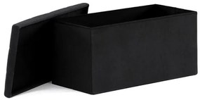 Fekete kordbársony Tárolós Puff. TAB-472 BK6