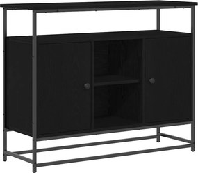 vidaXL Széf Fekete tölgy 100 x 35 x 80 cm Faanyag