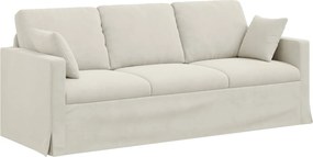 vidaXL Kanapé Krém 198 x 78 x 80 cm Bársony